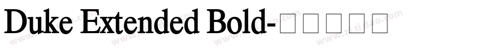 Duke Extended Bold字体转换